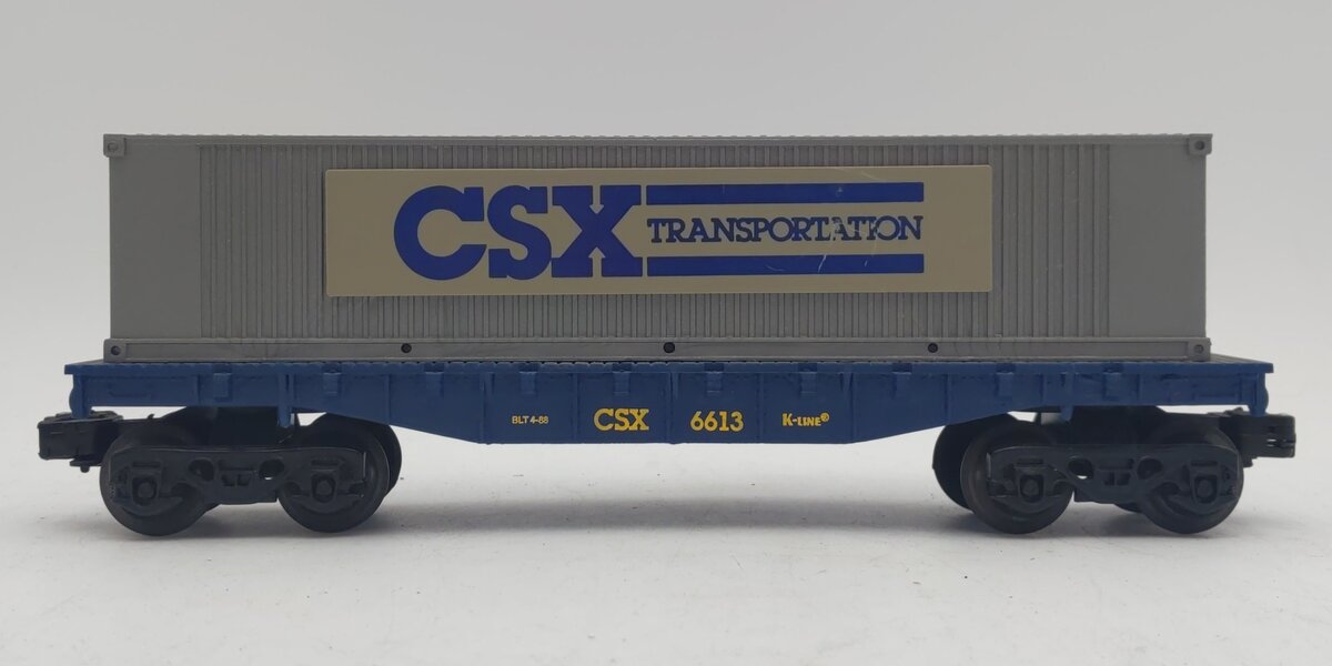 K-Line K6613 O Gauge CSX Container Car VG