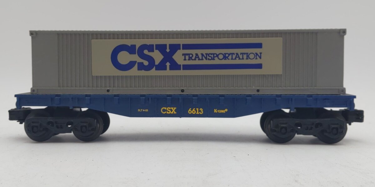 K-Line K6613 O Gauge CSX Container Car VG