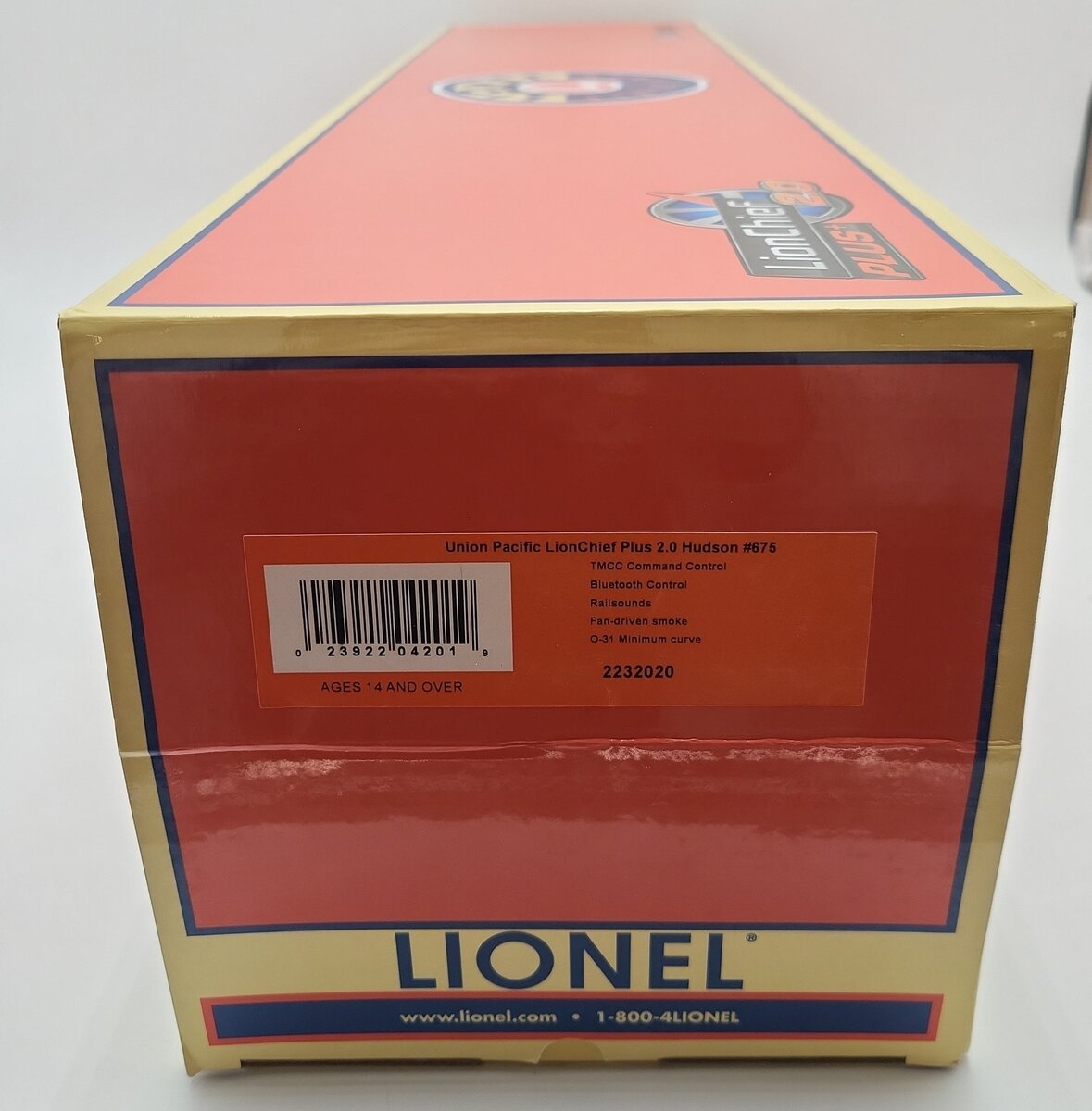 Lionel 2232020 O Union Pacific LionChief Hudson 4-6-4 Steam Locomotive #675 LN/Box
