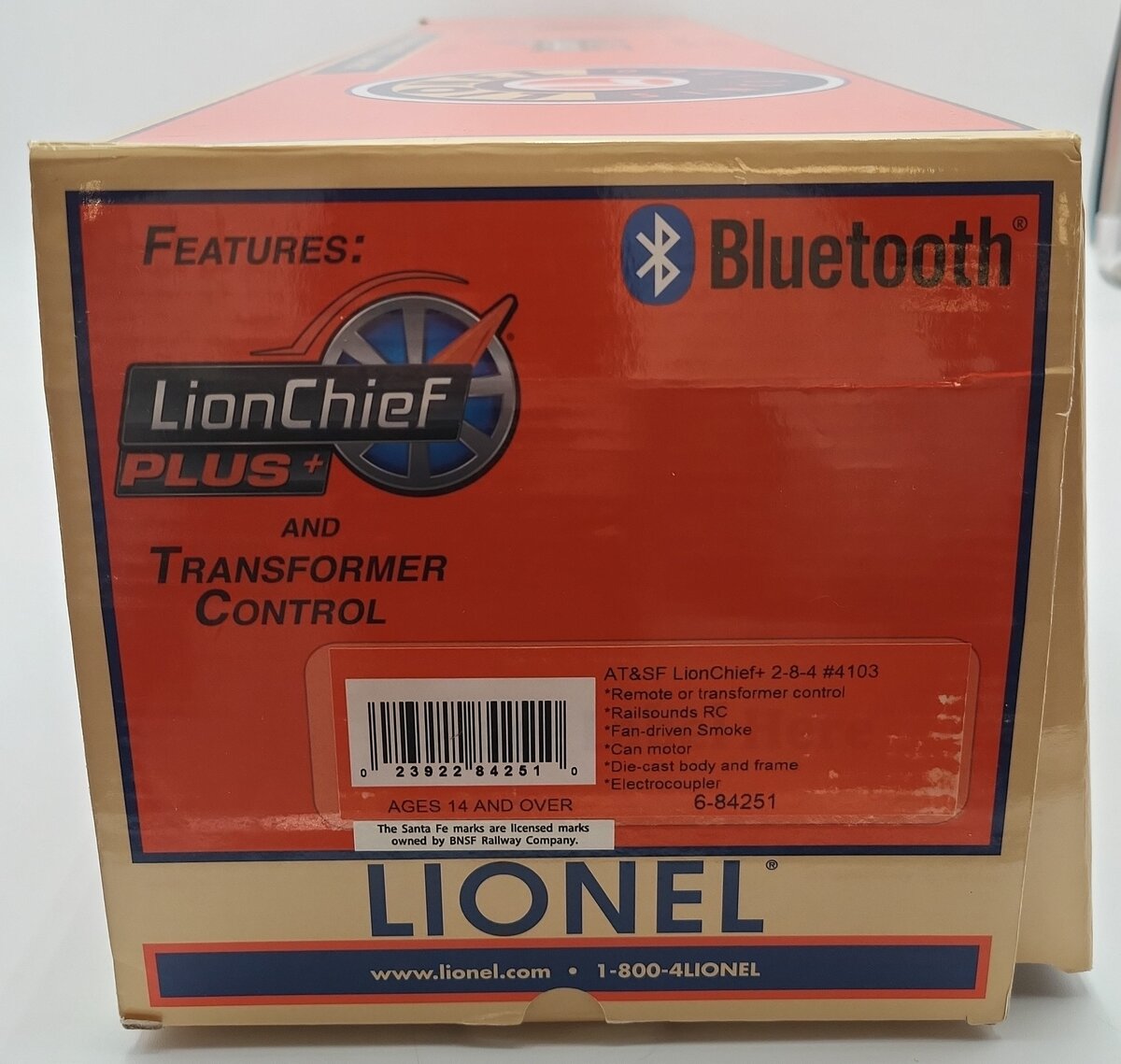 Lionel 6-84251 O Santa Fe Lionchief® Plus Berkshire Steam Locomotive #4103 LN/Box