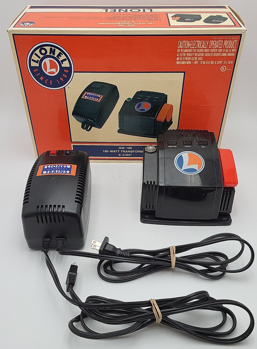 Lionel 6-37947 O GW-180 180 Watt Transformer EX/Box