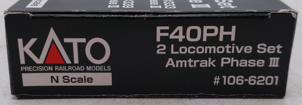 Kato 106-6201 N Amtrak Phase III F40PH Diesel Locomotive Set EX/Box
