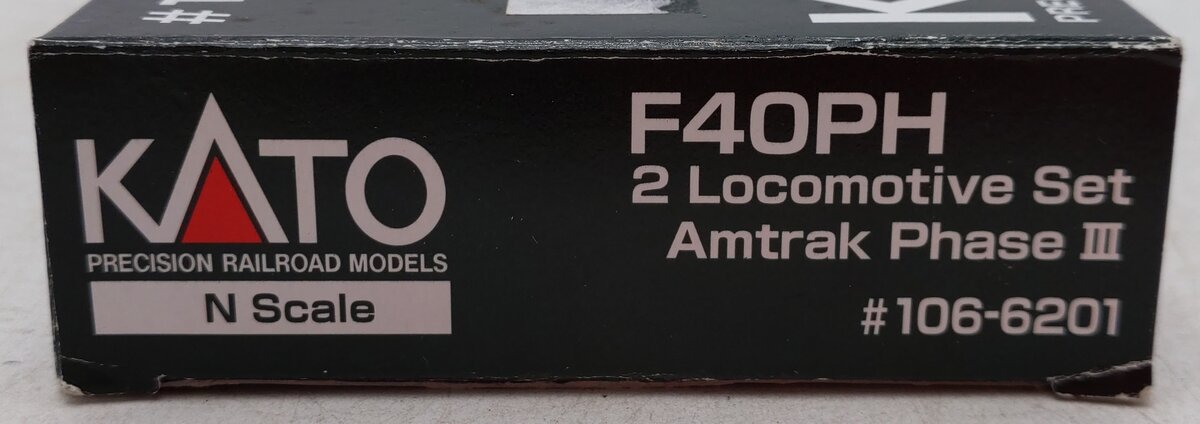 Kato 106-6201 N Amtrak Phase III F40PH Diesel Locomotive Set EX/Box
