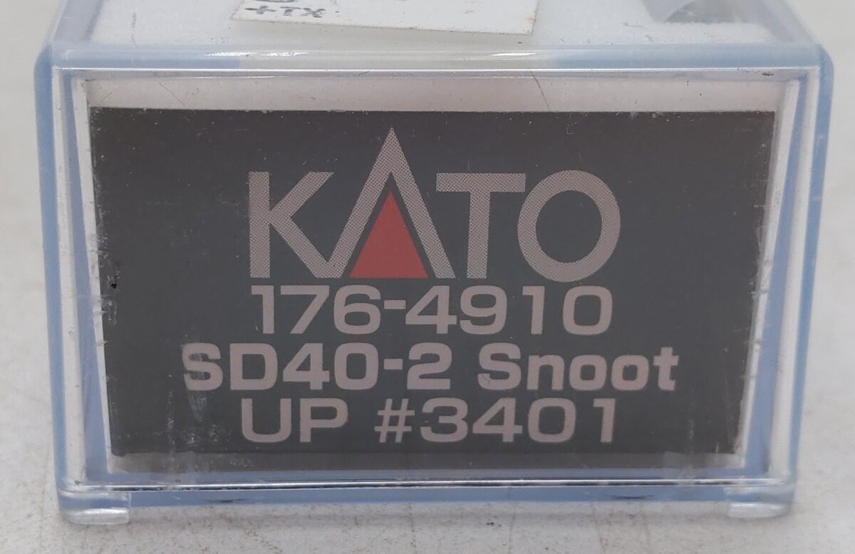 Kato 176-4910 N Scale Union Pacific SD40-2 Snoot Diesel Locomotive #3401 EX/Box
