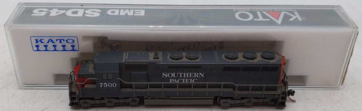 Kato 176-319 N Scale Southern Pacific SD45 Diesel Locomotive #7500 VG/Box