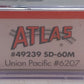 Atlas 49239 N Scale Union Pacific Diesel Locomotive #6207 VG/Box
