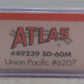 Atlas 49239 N Scale Union Pacific Diesel Locomotive #6207 VG/Box