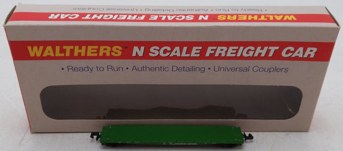 Walthers 932-8202 N Scale BN 54' GSC Flat Car #612789 VG/Box