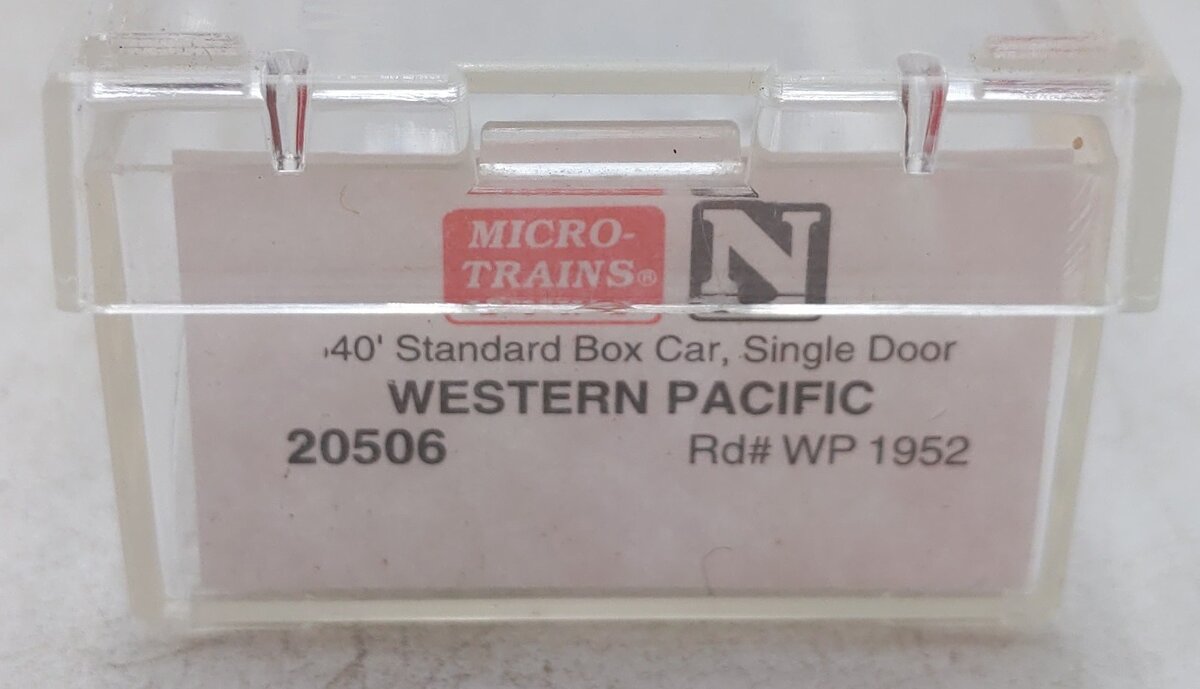 Micro-Trains 02000506 N Western Pacific 40' Standard Single Door Boxcar #1952 EX/Box