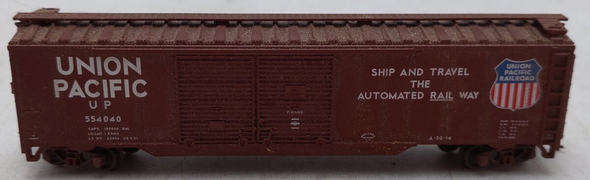 Atlas 36402 N Union Pacific 50' Doubel Door Box Car #554040 EX/Box