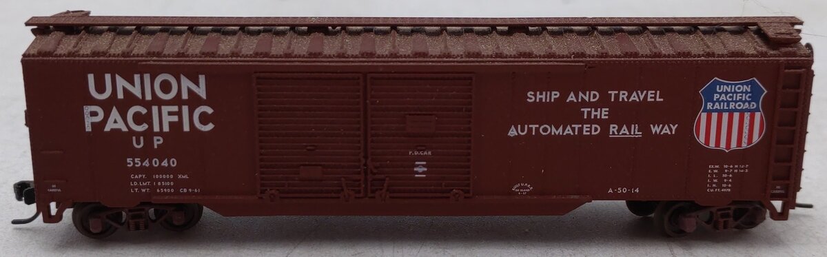 Atlas 36402 N Union Pacific 50' Doubel Door Box Car #554040 EX/Box