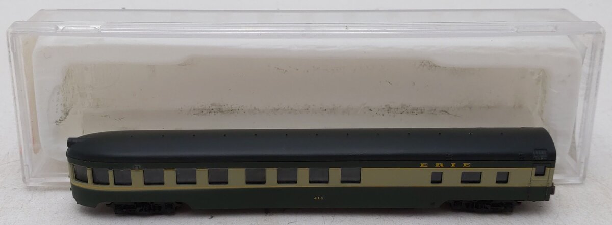 Con-Cor 04042E 40198 N Scale Erie Observation Passenger Car #411 EX/Box
