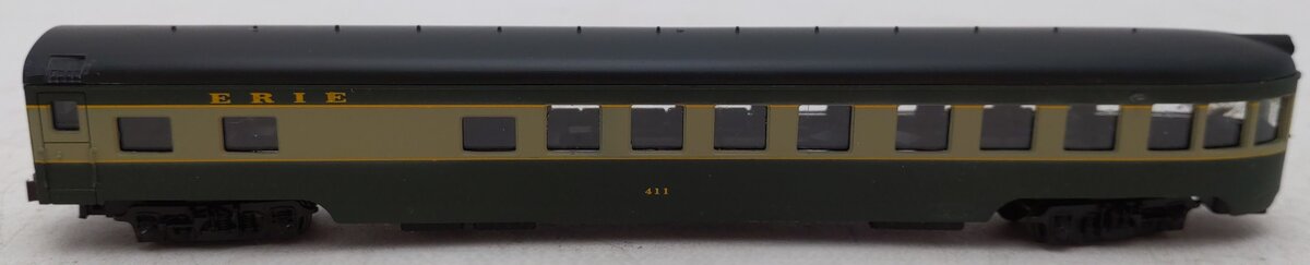 Con-Cor 04042E 40198 N Scale Erie Observation Passenger Car #411 EX/Box