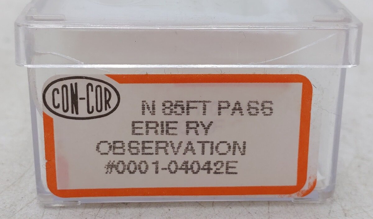 Con-Cor 04042E 40198 N Scale Erie Observation Passenger Car #411 EX/Box