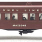 Lionel 6-19075 O Gauge Lionel Lines "Mazzone" Passenger Car #2621 VG/Box