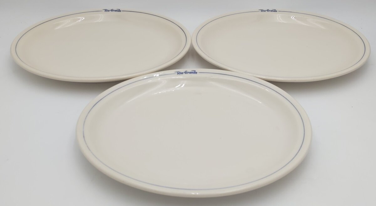 Syracuse China Rio Grande Prospector Pattern Large Oval Plates (Set of 3) EX