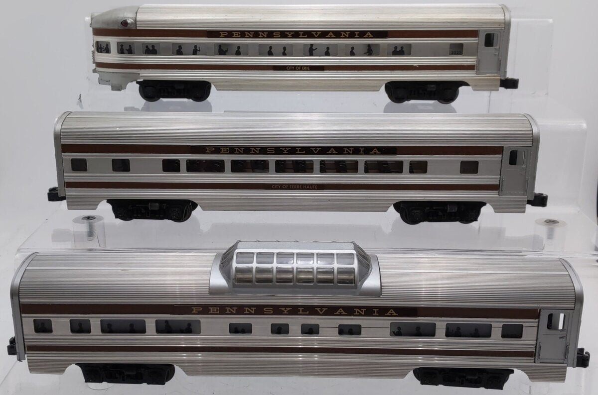 Lionel Vintage O Gauge Aluminum Passenger Cars #2522,2523,2521 [3] VG