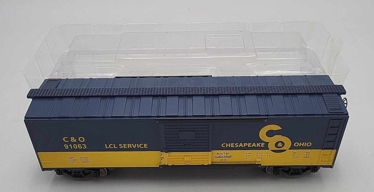 Menards 279-3067 Chesapeake & Ohio Boxcar #91063 LN/Box