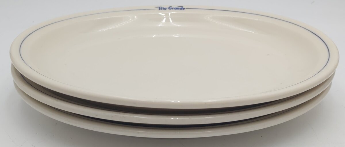 Syracuse China Rio Grande Prospector Pattern Large Oval Plates (Set of 3) EX