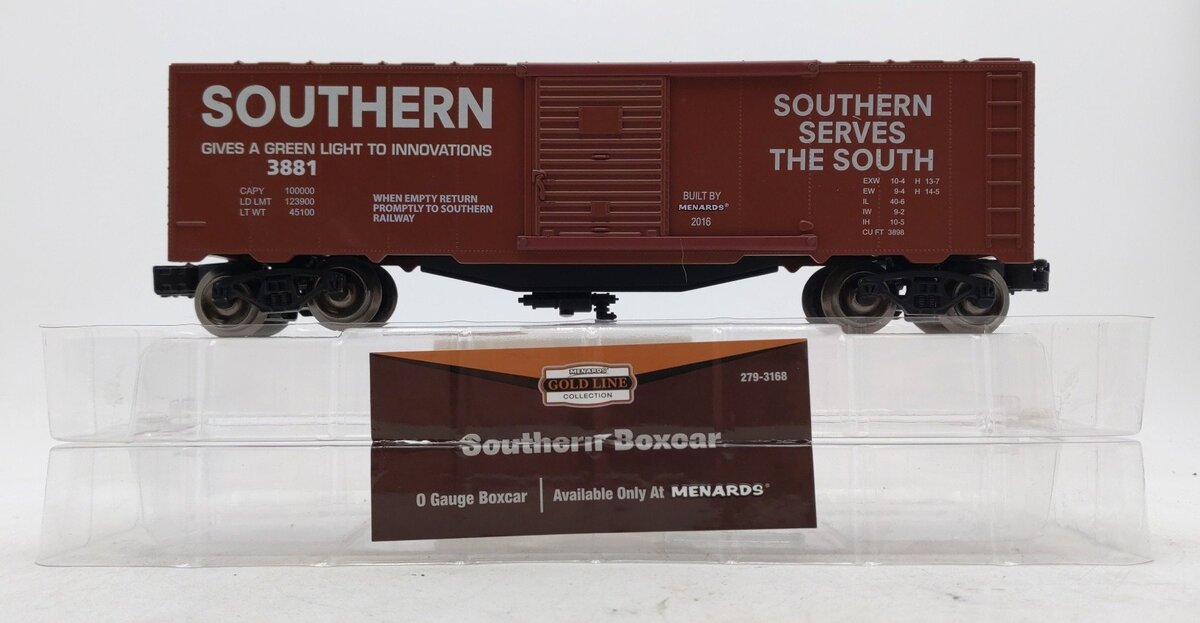 Menards 279-3168 O Gauge Southern Boxcar #3881 EX/Box