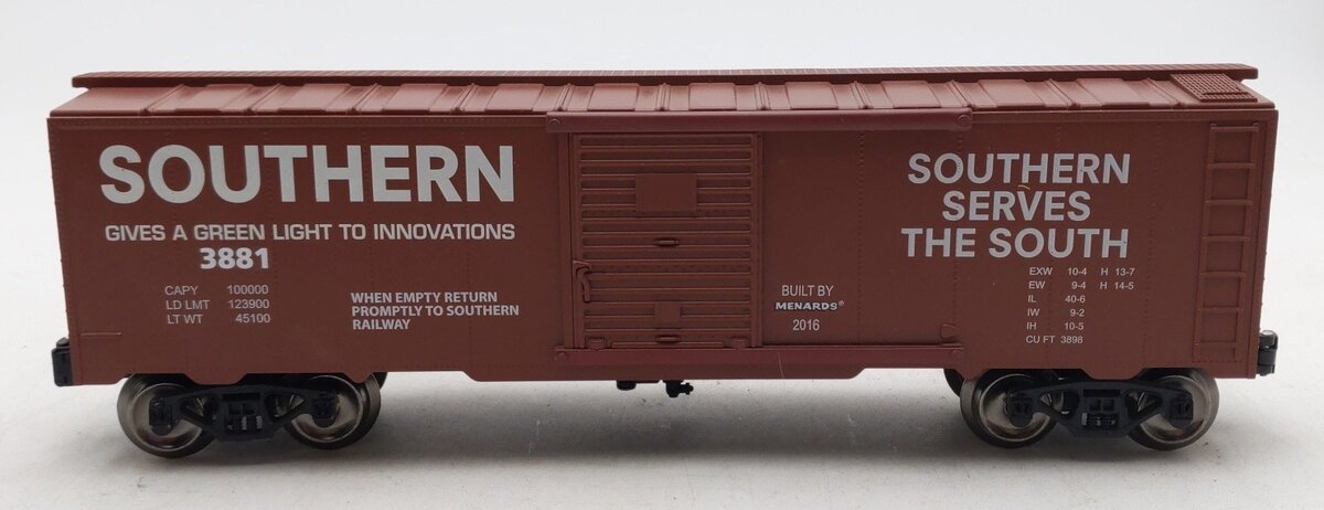 Menards 279-3168 O Gauge Southern Boxcar #3881 EX/Box