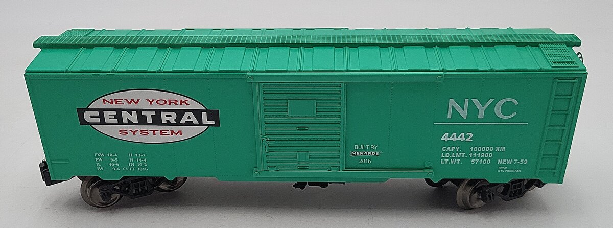 Menards 279-3169 O Gauge NYC Boxcar #4442 LN/Box