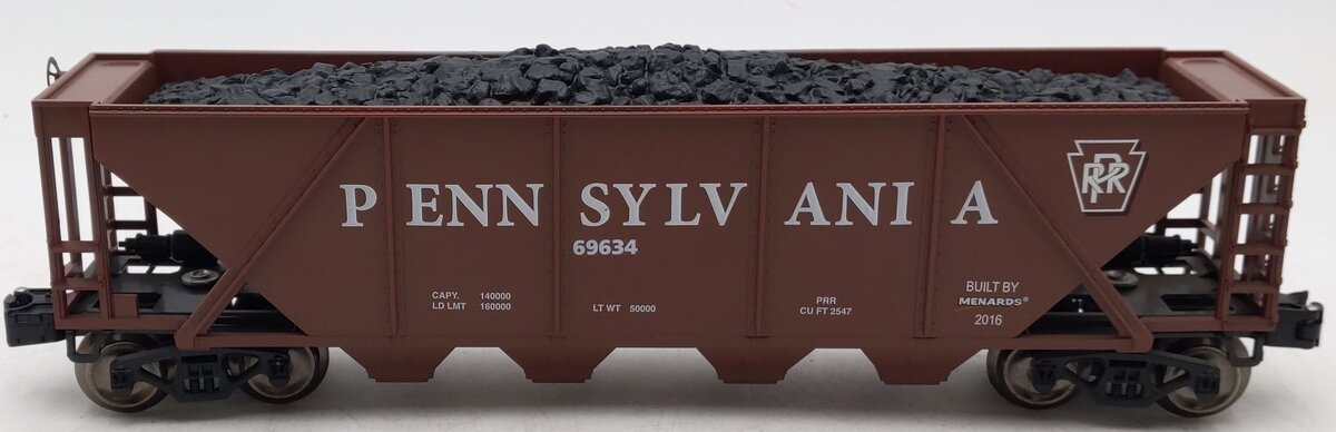 Menards 279-3047 O Gauge Pennsylvania Railroad Hopper Car #69634 LN/Box