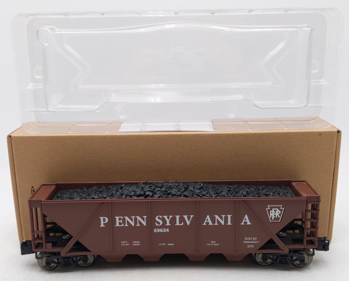 Menards 279-3047 O Gauge Pennsylvania Railroad Hopper Car #69634 LN/Box