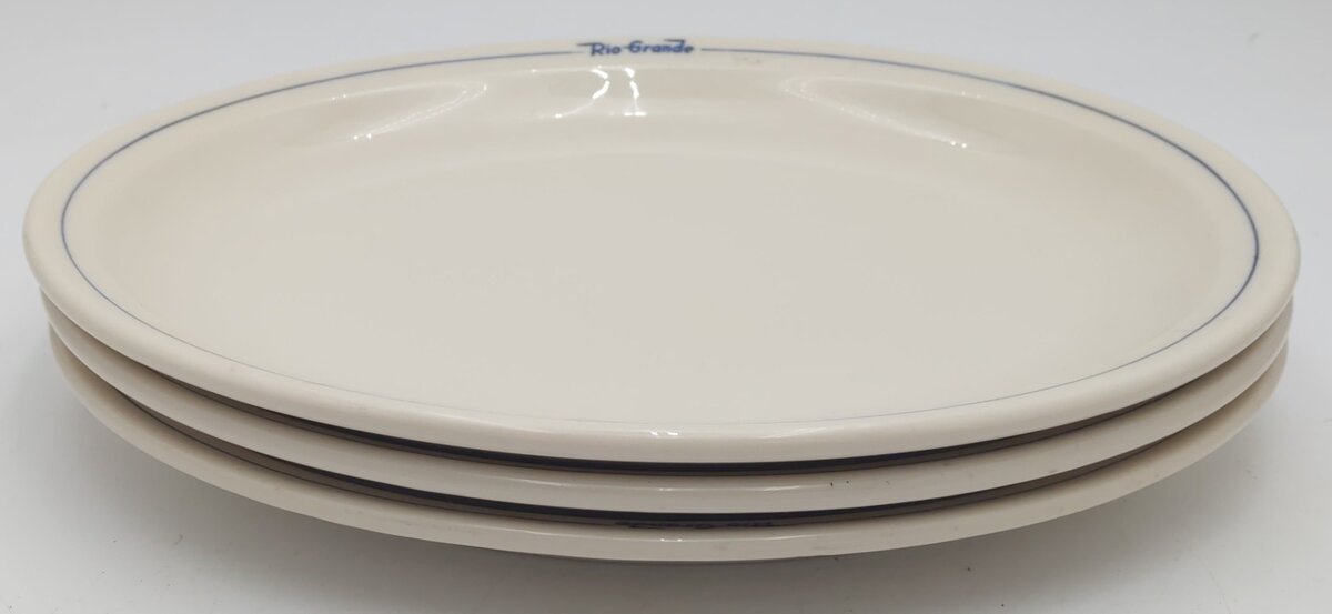 Syracuse China Rio Grande Prospector Pattern Large Oval Plates (Set of 3) EX