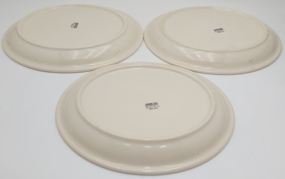 Syracuse China Rio Grande Prospector Pattern Large Oval Plates (Set of 3) EX