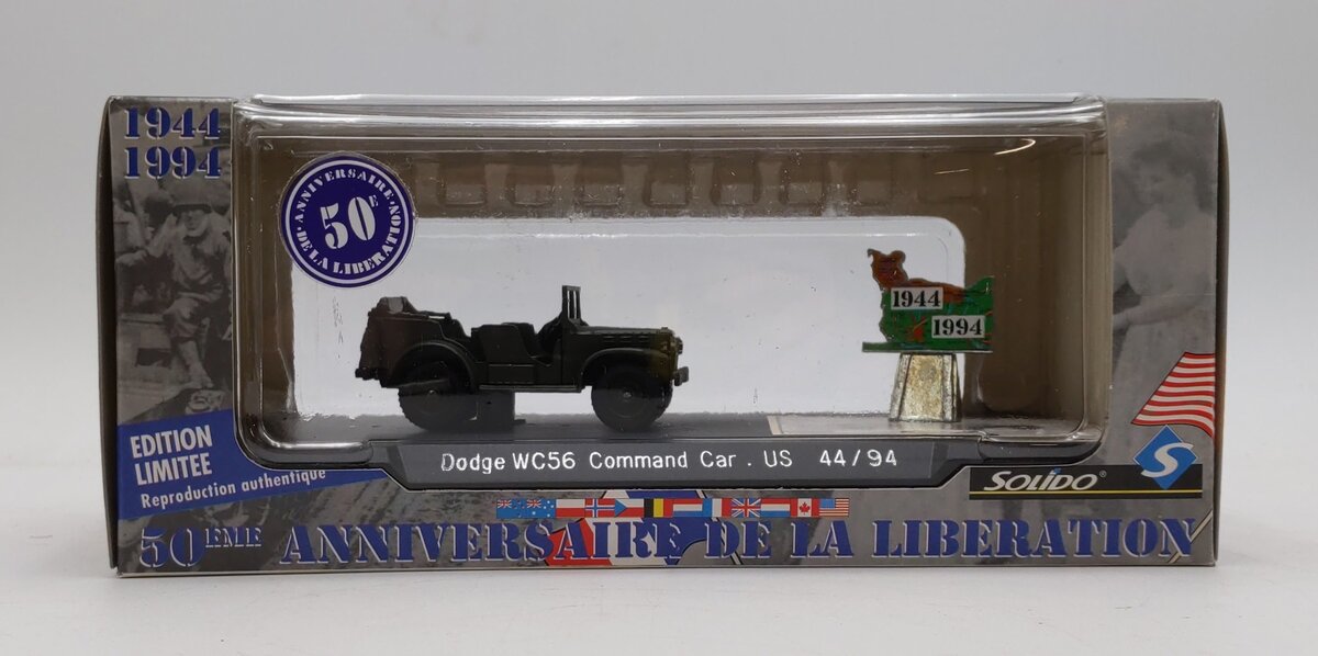 Solido 50th Anniv. Liberation of France Limited Ed Dodge WC56 Command Car 44/94 NIB