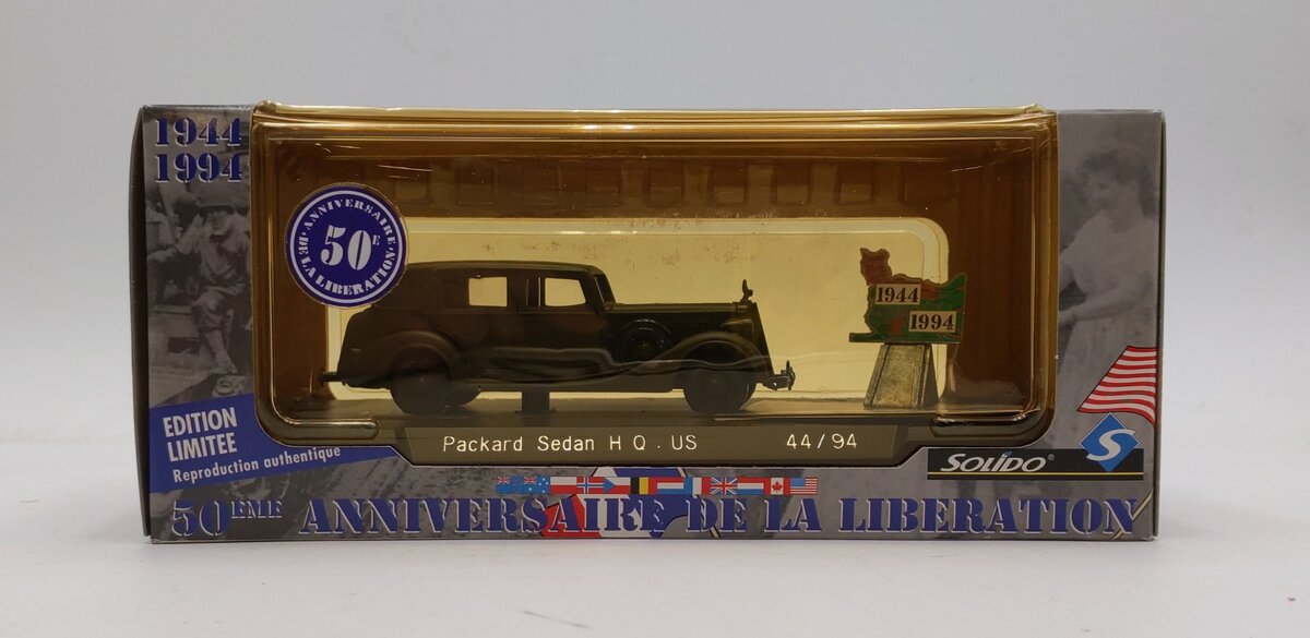 Solido 50th Anniv. Liberation of France Limited Ed. Packard Sedan HQ .US 44\94 NIB