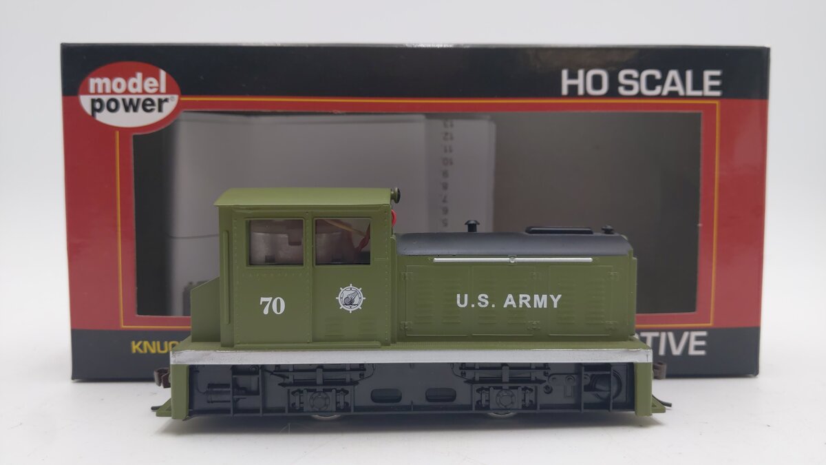 Model Power 96681 HO United States Army DDT Plymouth Diesel Locomotive #70 EX/Box