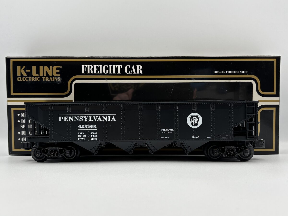 K-Line K623-1891 O Gauge Pennsylvania Railroad Die-Cast 4-Bay Hopper #6231891 LN/Box