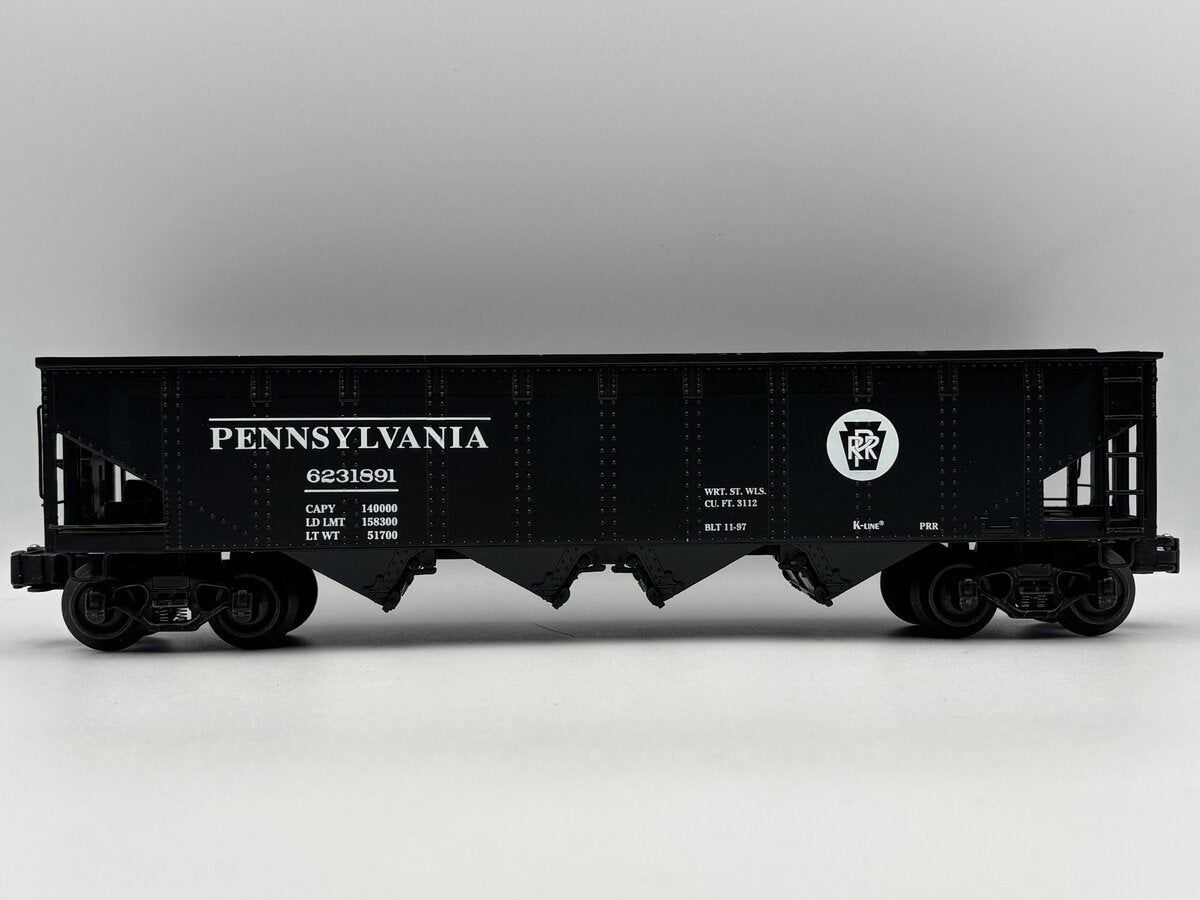 K-Line K623-1891 O Gauge Pennsylvania Railroad Die-Cast 4-Bay Hopper #6231891 LN/Box