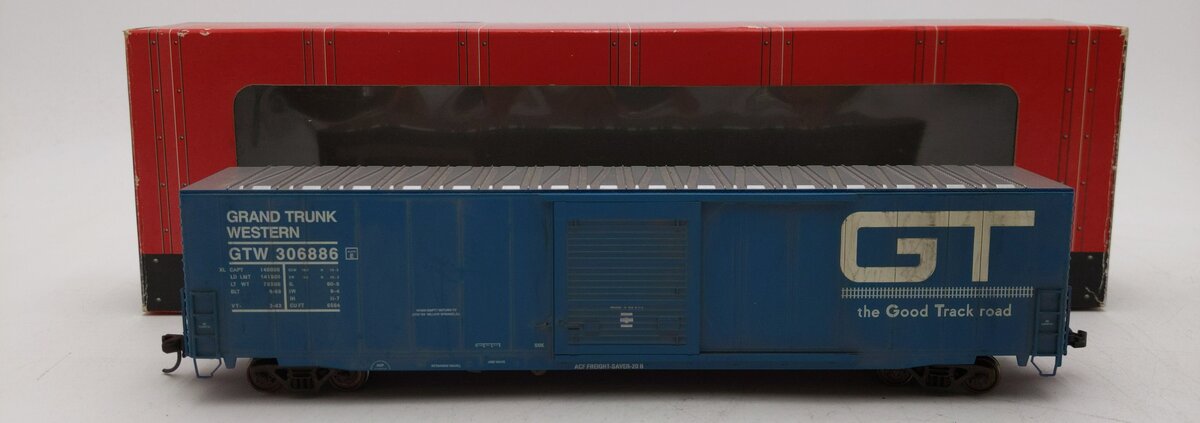 Atlas 1653-2 HO Grand Trunk Western ACF 60' Auto Parts Car #306886 Weathered/Box