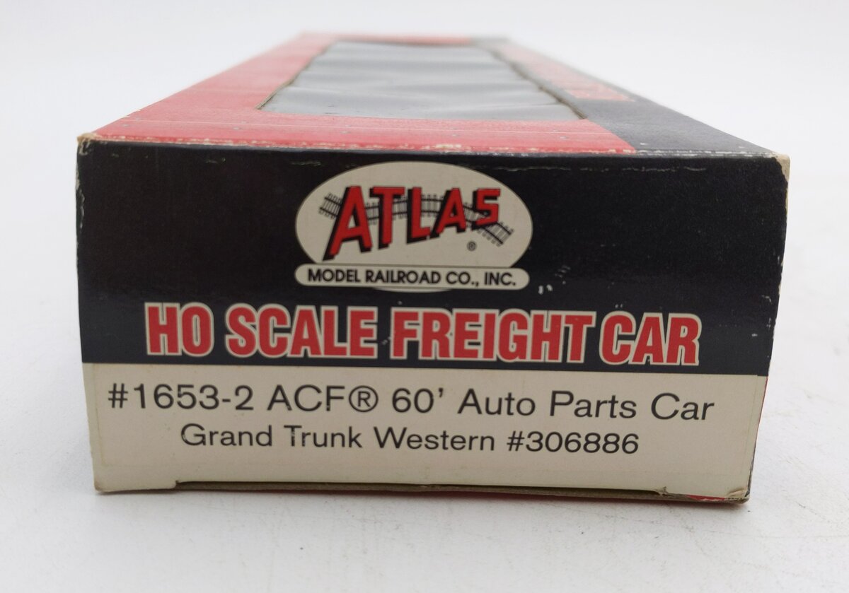 Atlas 1653-2 HO Grand Trunk Western ACF 60' Auto Parts Car #306886 Weathered/Box