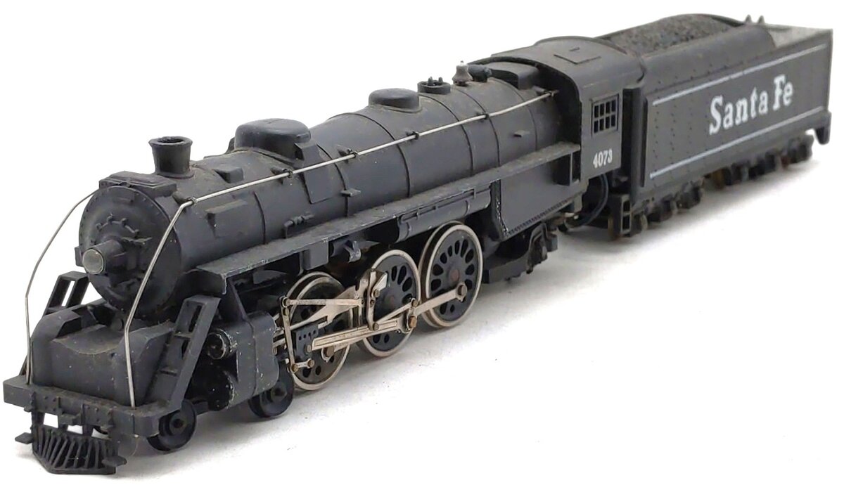 Mantua 311-01 HO Santa Fe 4-6-2 Pacific Steam Locomotive & Tender #4073 VG