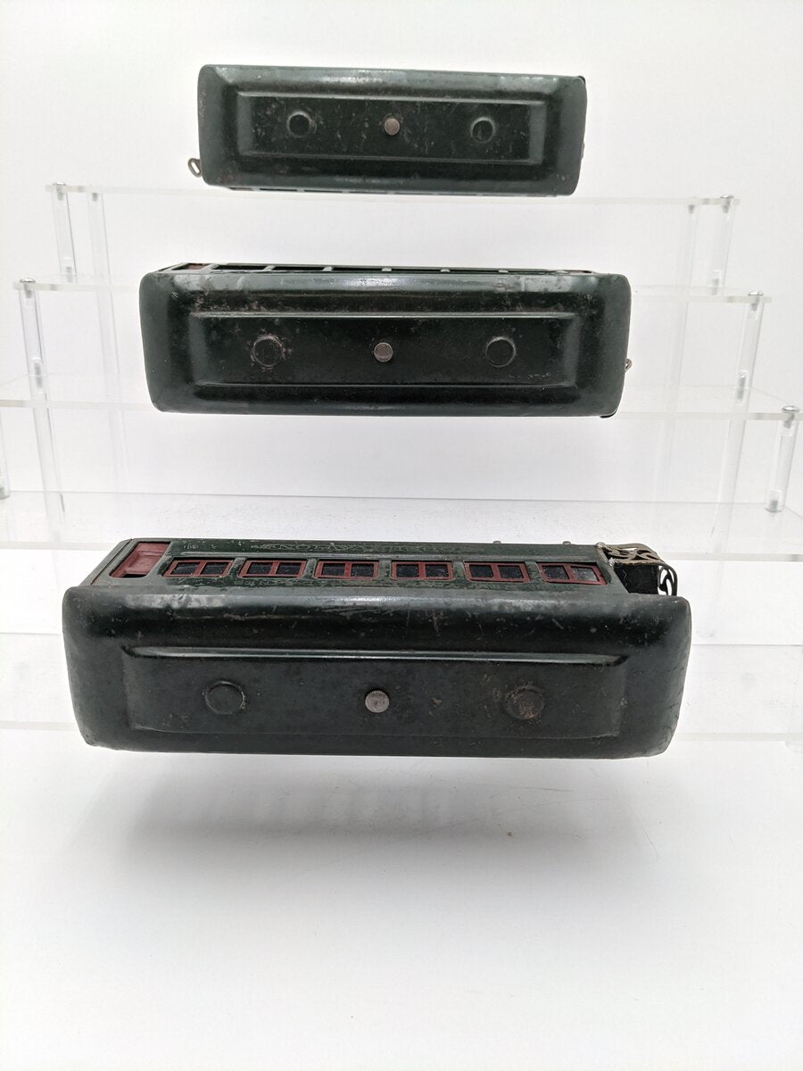 Lionel O Prewar New York Central Pullman Passenger Cars 2-610 & 612 [3] VG