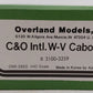 Overland OMI-3850 HO C&O Intl. W-V Caboose -Unpainted EX/Box