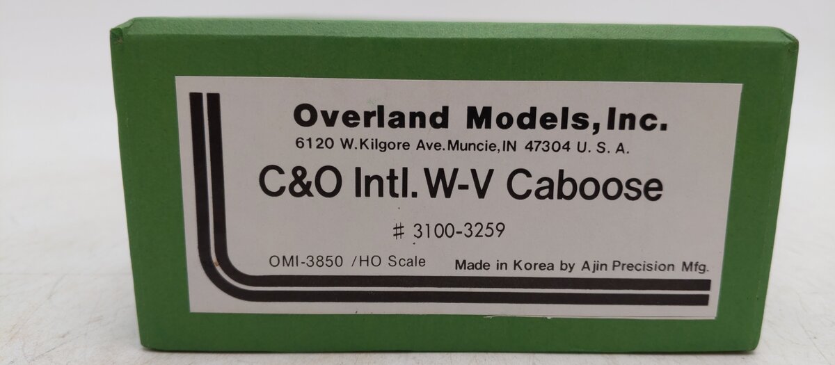 Overland OMI-3850 HO C&O Intl. W-V Caboose -Unpainted EX/Box