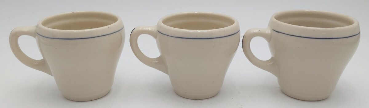 Syracuse China Rio Grande Prospector Pattern Tapered Coffee Cups (Set of 3) EX