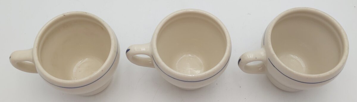 Syracuse China Rio Grande Prospector Pattern Tapered Coffee Cups (Set of 3) EX