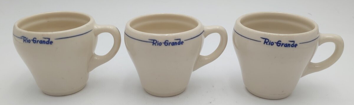 Syracuse China Rio Grande Prospector Pattern Tapered Coffee Cups (Set of 3) EX