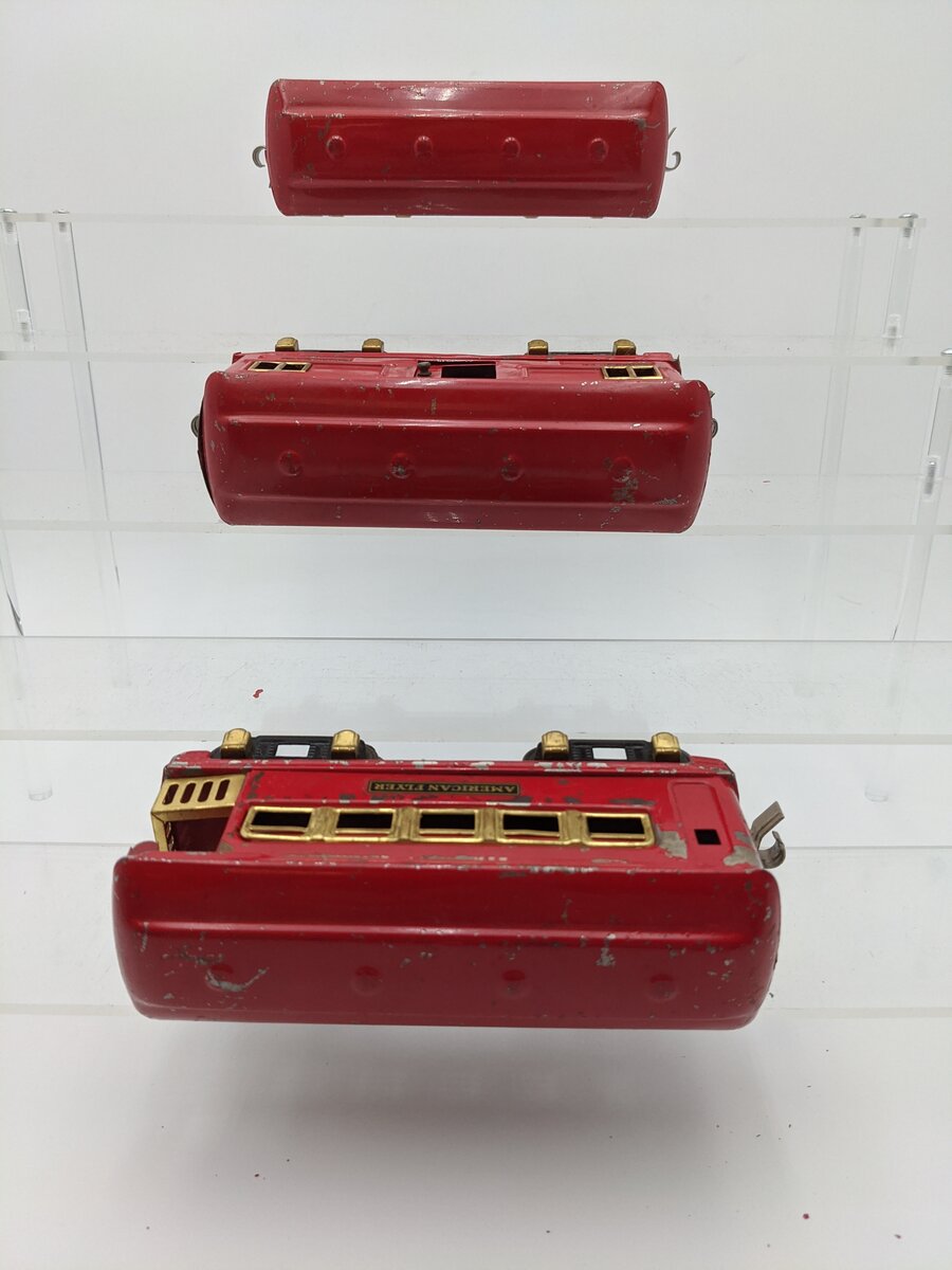 American Flyer O Prewar Tinplate Passenger Cars [3] VG