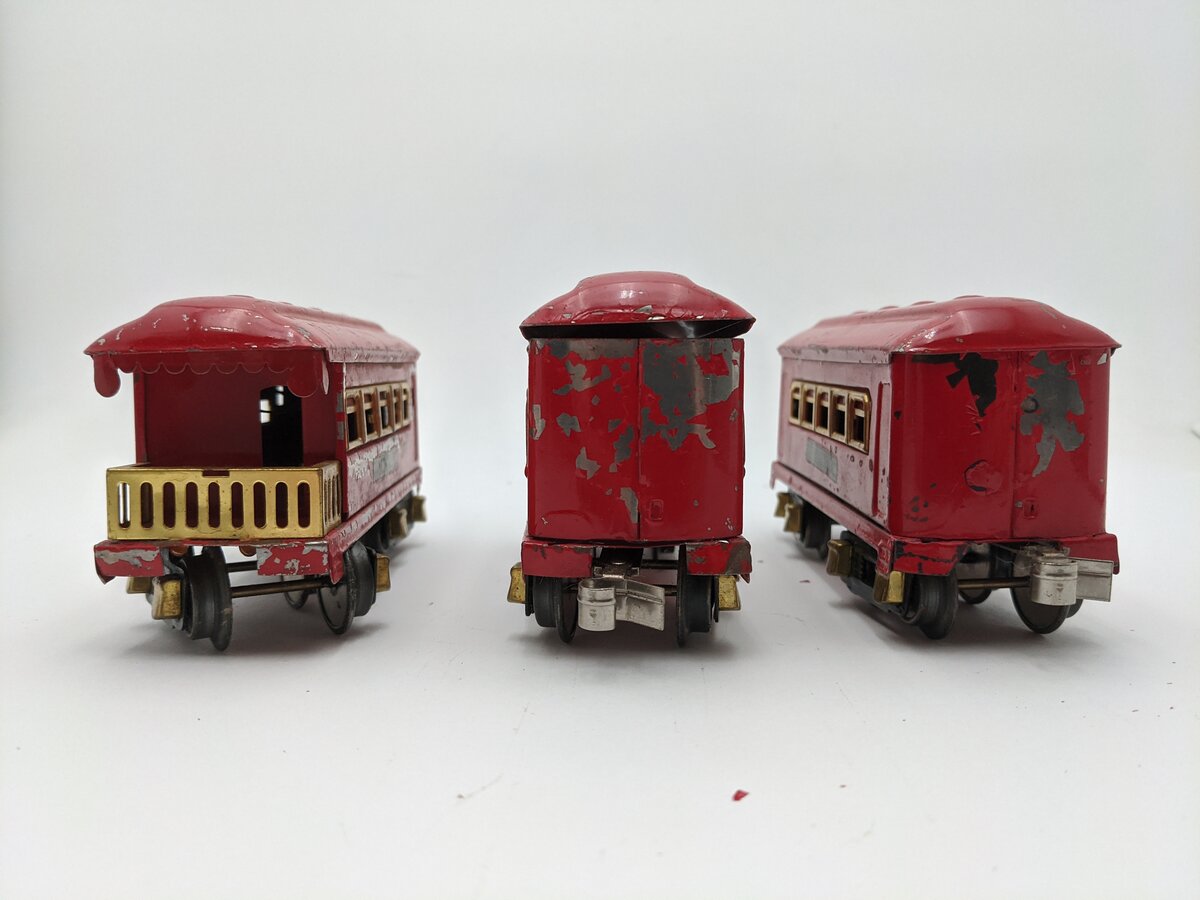 American Flyer O Prewar Tinplate Passenger Cars [3] VG