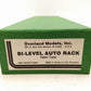 Overland OMI-1354 HO BRASS BI-Level Auto Rack (Open Type) NIB