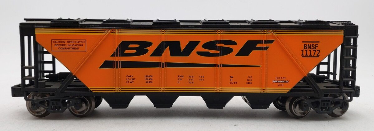 Menards 279-4570 O Gauge BNSF Covered Hopper Car #11172 EX/Box