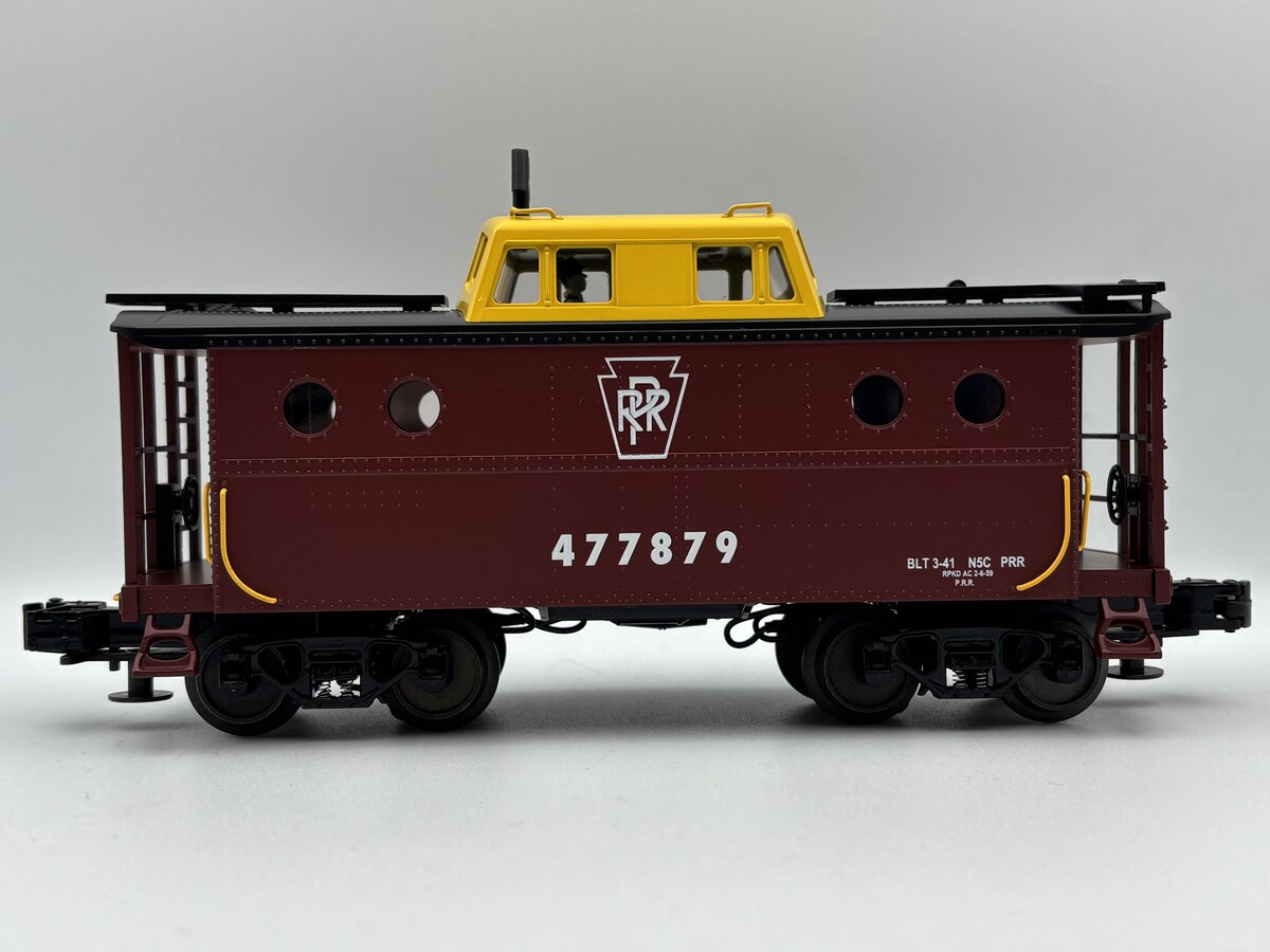 MTH 30-7730 O Gauge Pennsylvania N5C Porthole Illuminated Caboose #477879 EX/Box