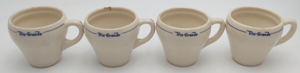 Syracuse China Rio Grande Prospector Pattern Tapered Coffee Cups (Set of 4)
